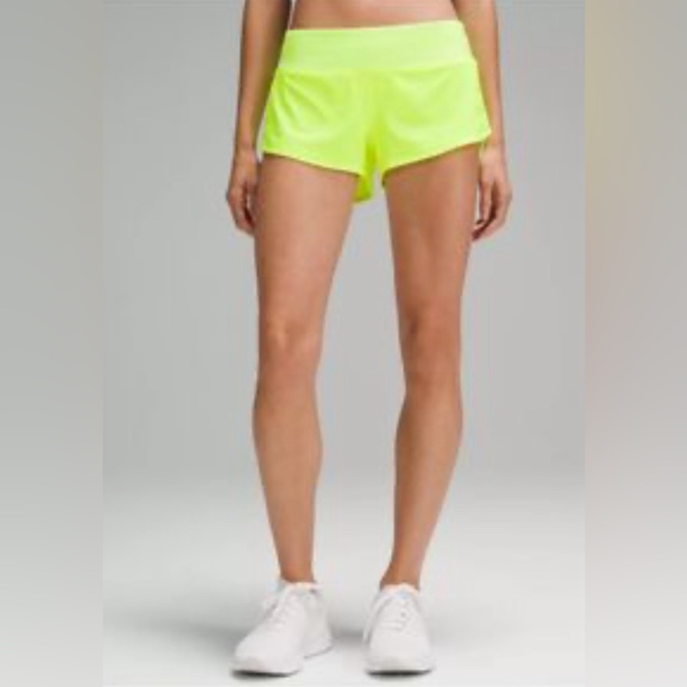 Lululemon align HR shorts lime yellow size 6